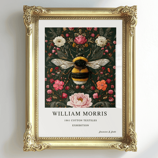 William Morris Inspired, Signed - Bumblebee Print