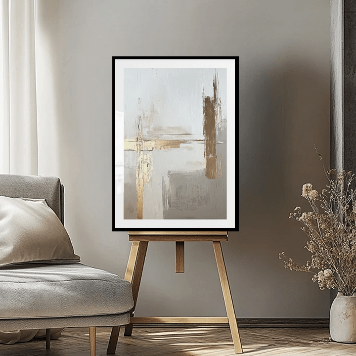 Gold Leaf Abstract (B) Art Print