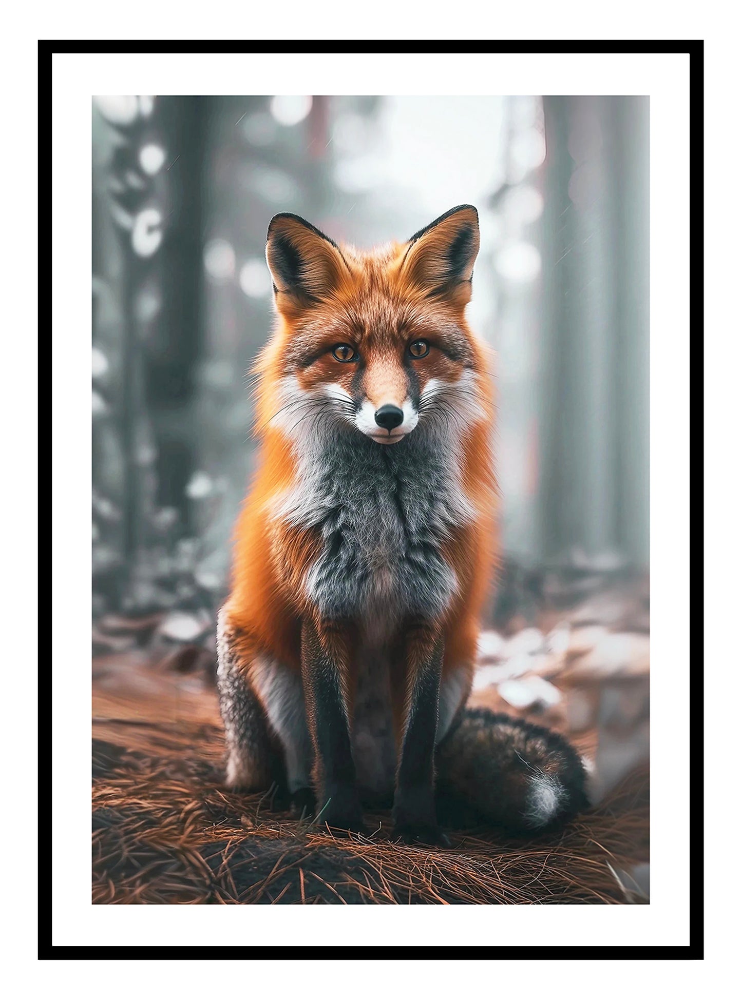 Fox-Familie-Kunstdruck