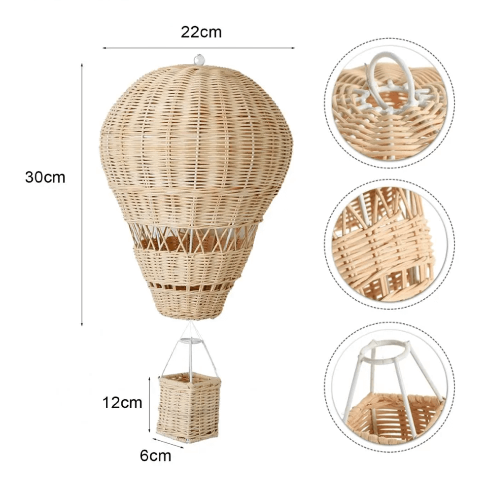 Rattan Balloon Basket Mobile