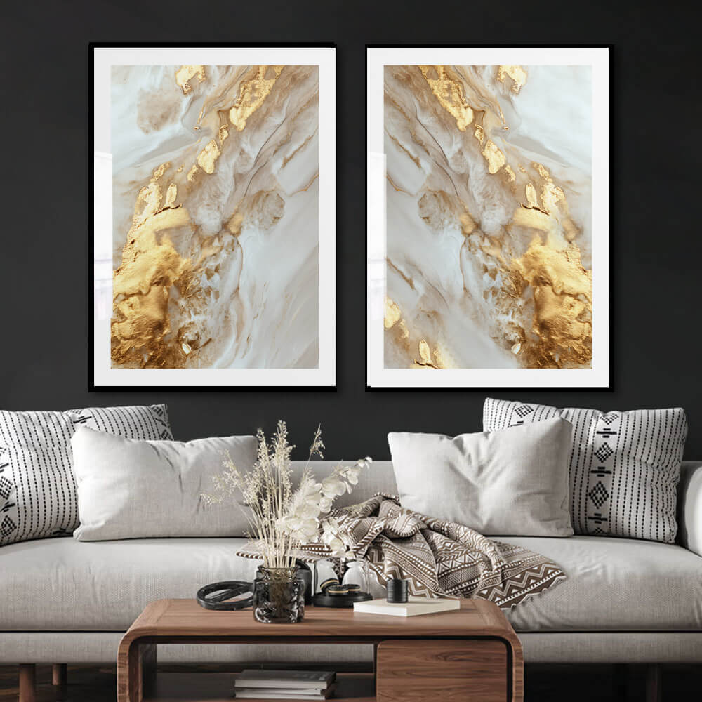 Liquid Gold (B) Abstract Art Print