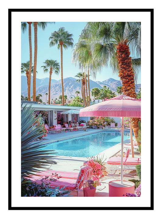 Poolside Glamour Art Print