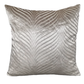Luxury Taupe Velveteen Leaf Cushion - 43 x 43cm