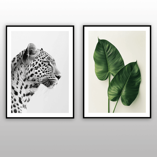 Double Palm Leaves Art Print