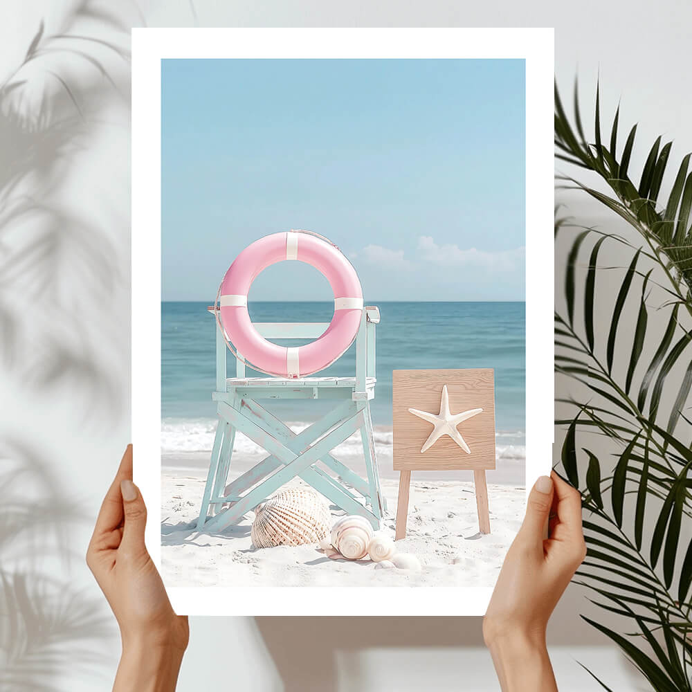 Beach Chair Art Print