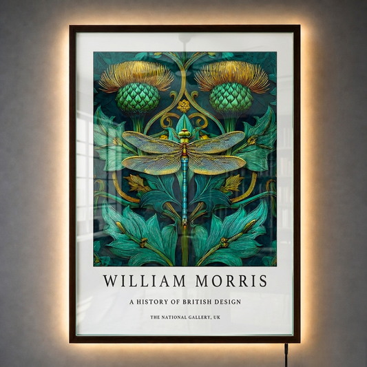 Lampu Seni Berbingkai LED Backlit William Morris - Capung
