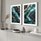 Aqua Geode (A) Art Print