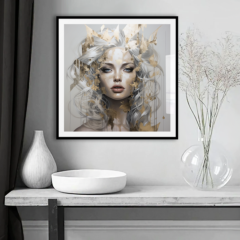 Golden Girl (B) Abstract Art Print