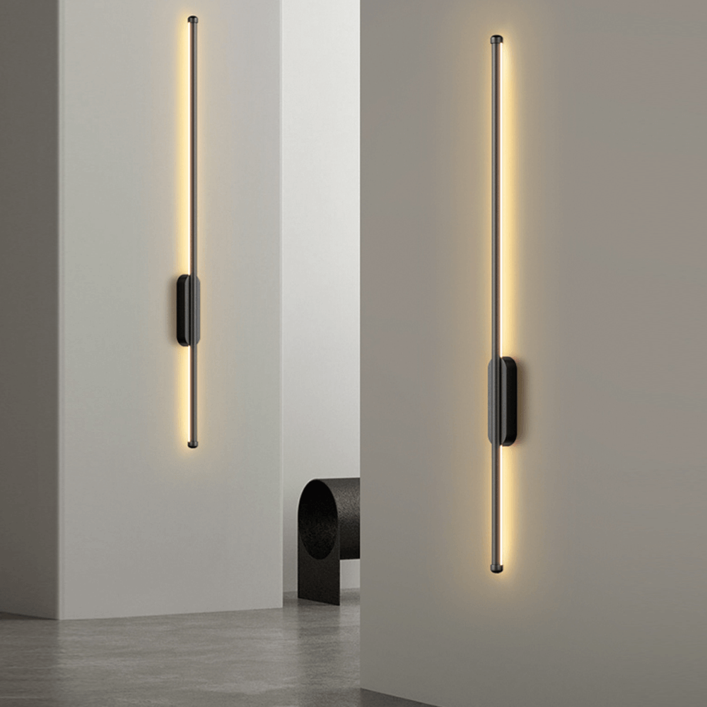 Minimalist LED Strip Wall Lamp - Black