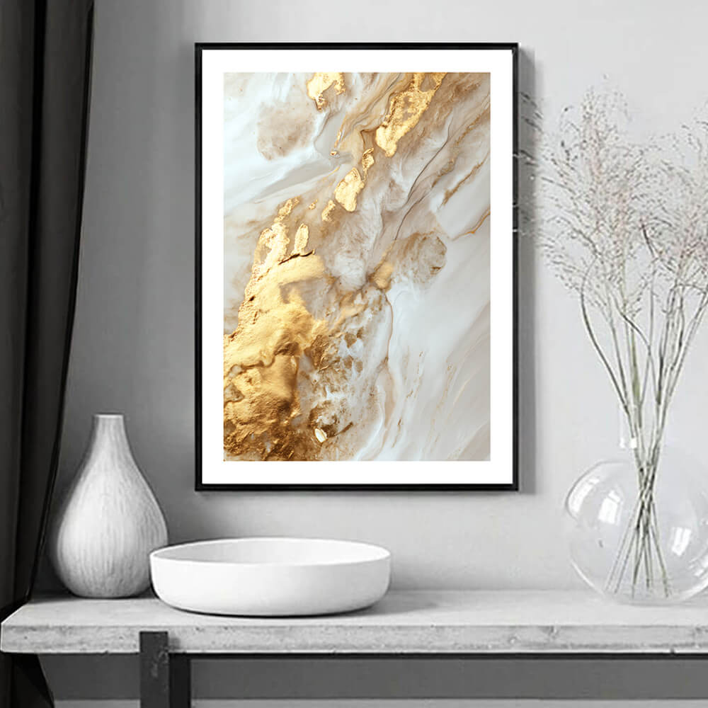 Liquid Gold (A) Abstract Art Print