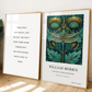 Inspirado en William Morris, Firmado - Estampado de Colibríes