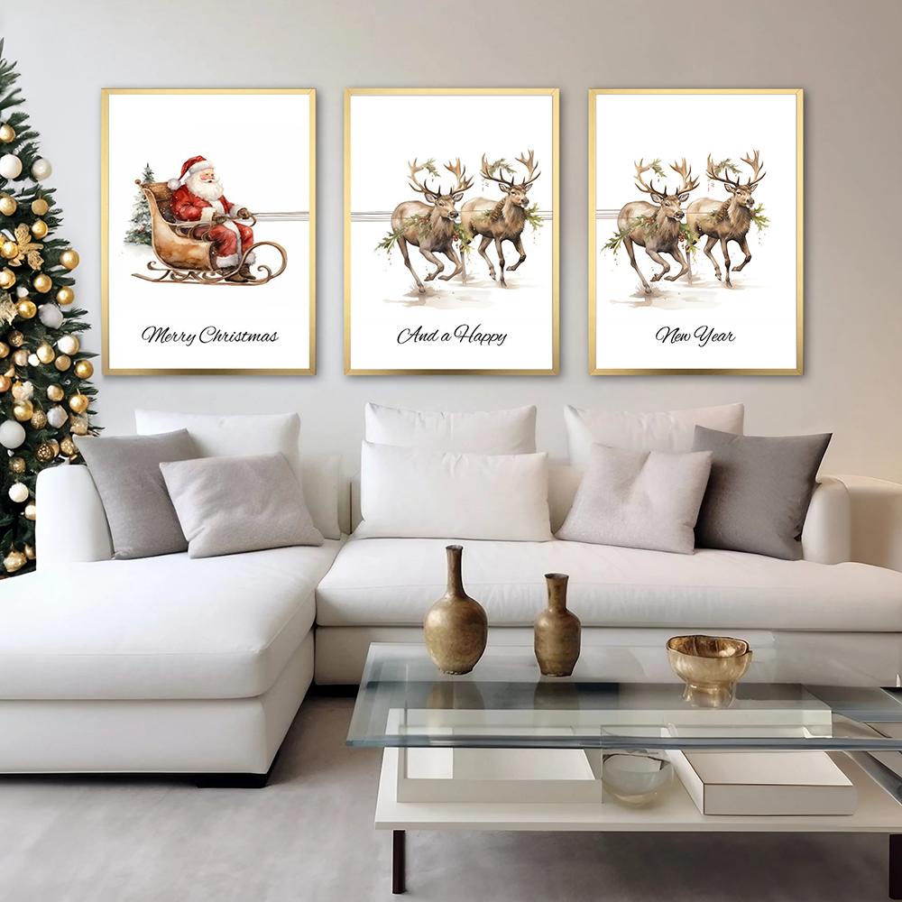 Reindeer Christmas Print (C)