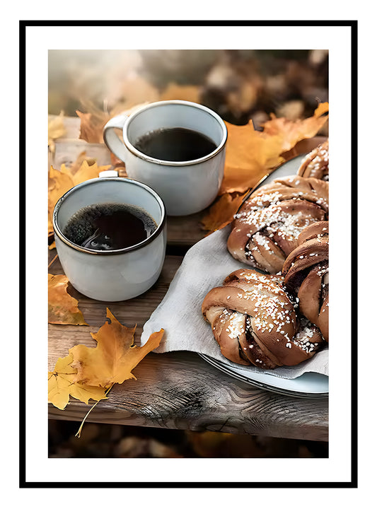 Coffee & Croissants Art Print