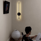 Lampada da parete minimalista con striscia LED - Nera