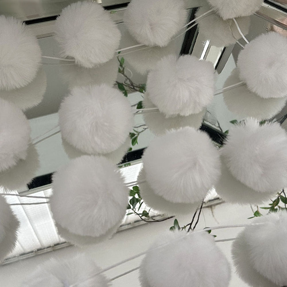 Luxury Fur Pompom String Garland - 2 Colour Options