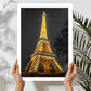 Eiffel Tower by Night Art Print