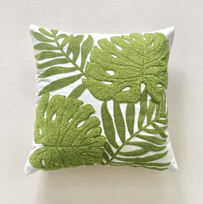 Brodert bregnebladpute - 45 x 45cm