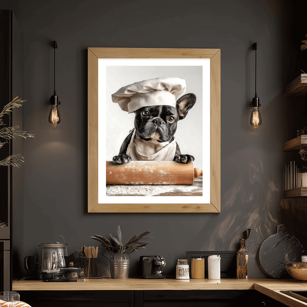 Pug Chef Art Print