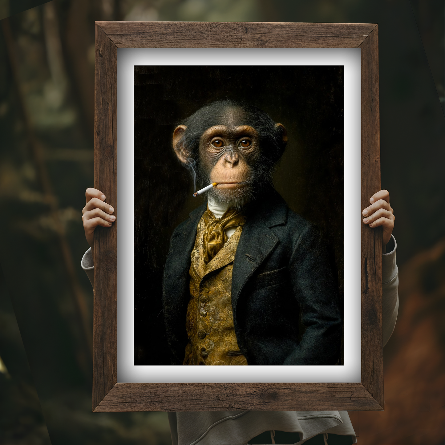 Monkey Vintage Portrait – Renaissance Art Print