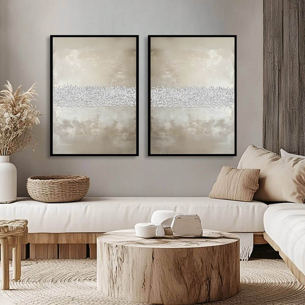 Beige Crystal Abstract (B) Art Print