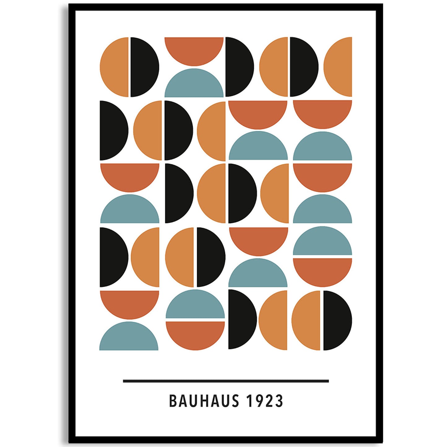 Blue/Orange Bauhaus Art Print