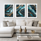 Aqua Geode (B) Art Print