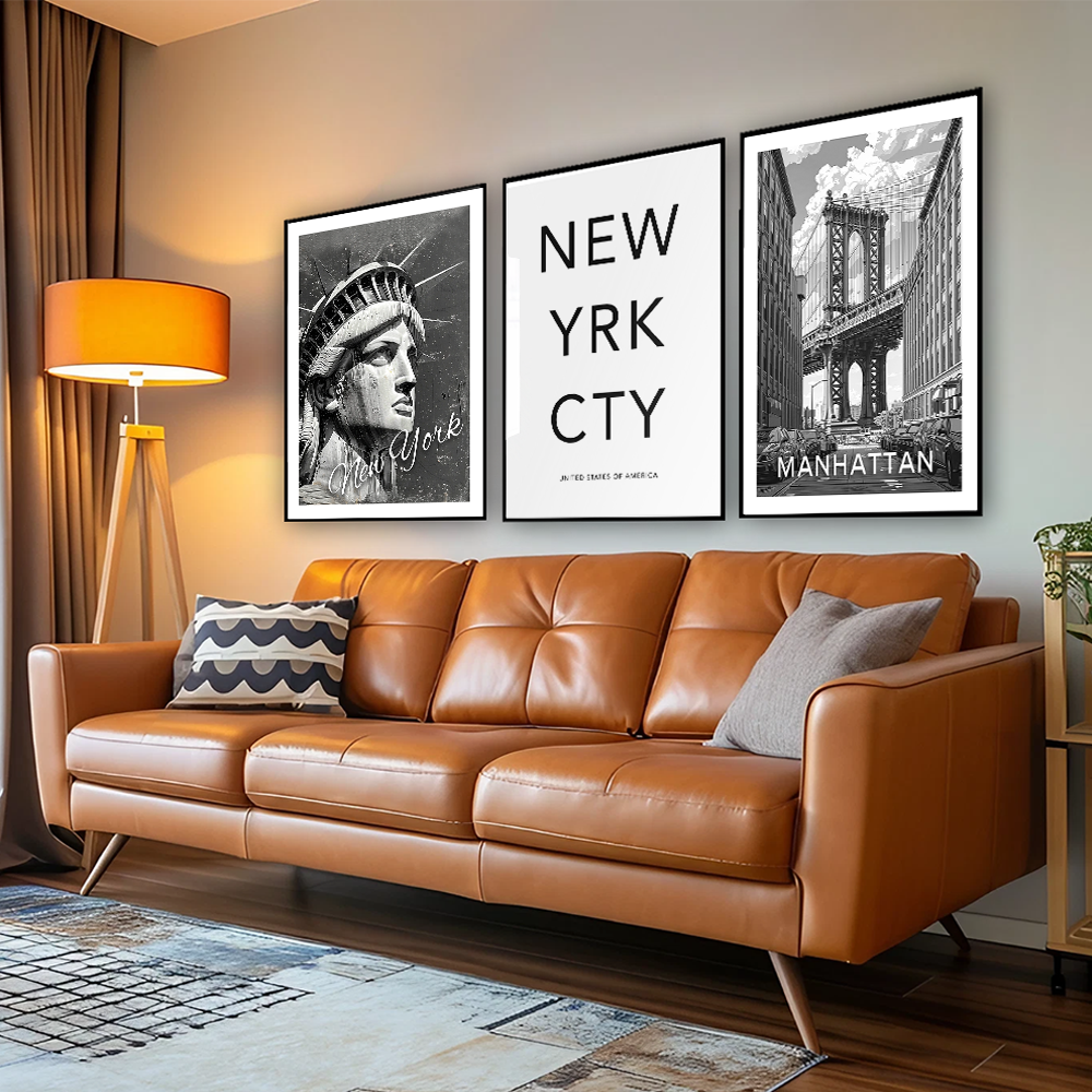 New York standbeeld kunstprint