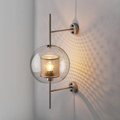 Lámparas de pared esféricas modernas: doradas o plateadas