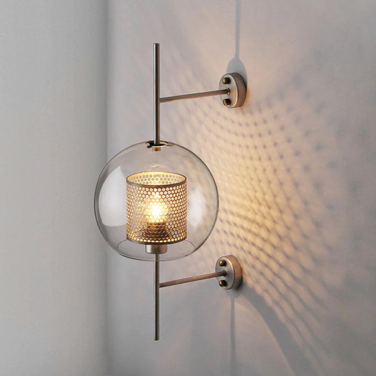 Modern Sphere Wall Lamps - Gold or Silver