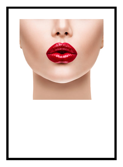 Collezione Couture: Ruby Lips Fashion Art Print