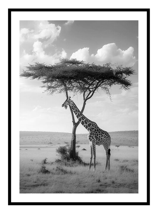 Safari Giraffe Art Print - 2 Colours