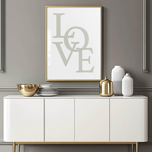 Love Beige Art Print