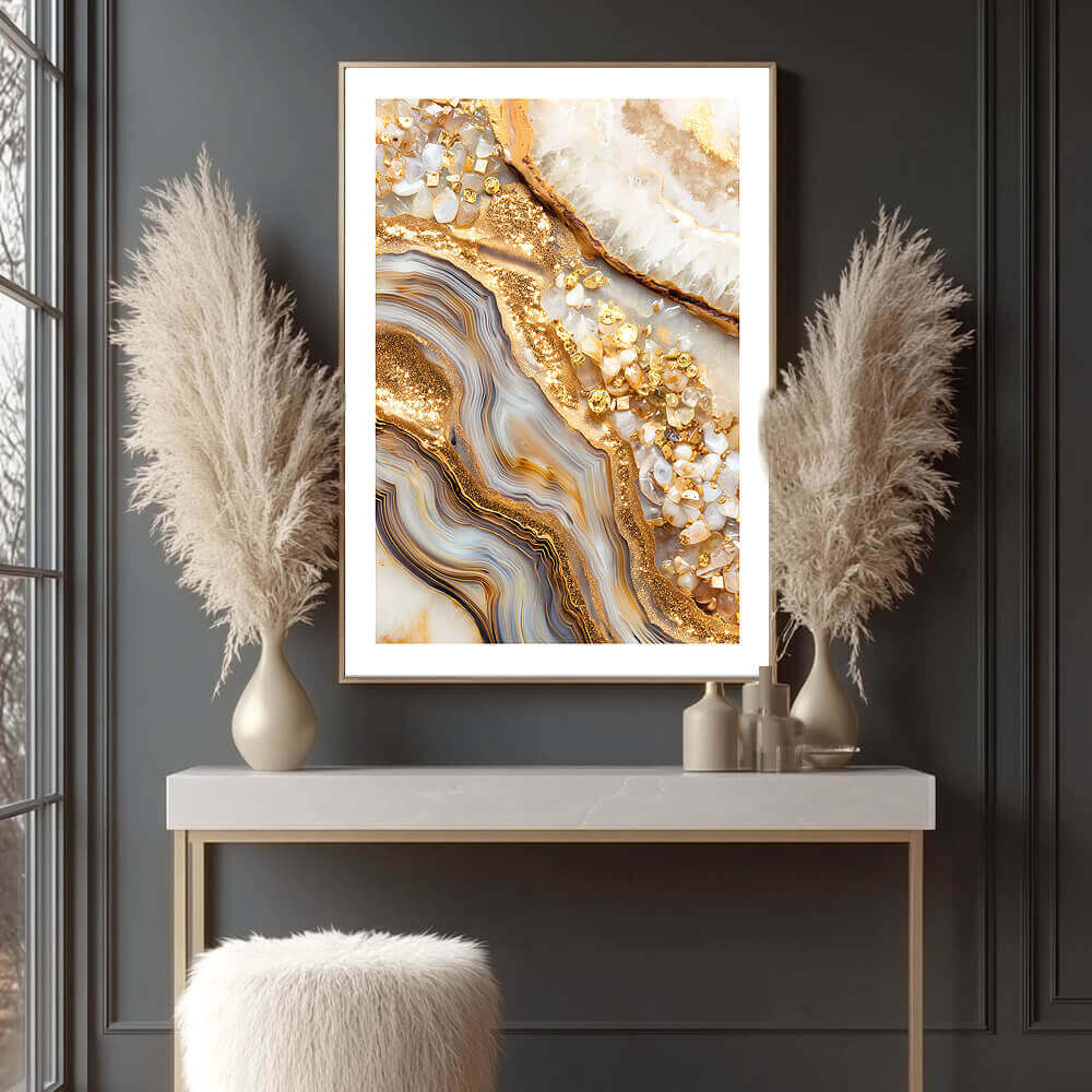 Golden Agate Art Print (A)