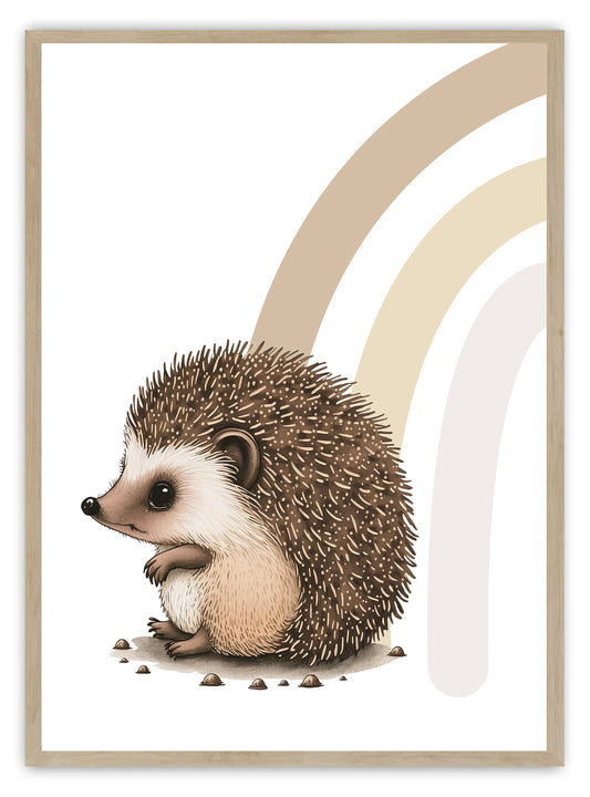 Mr Hedgehog, Nursery Art Print