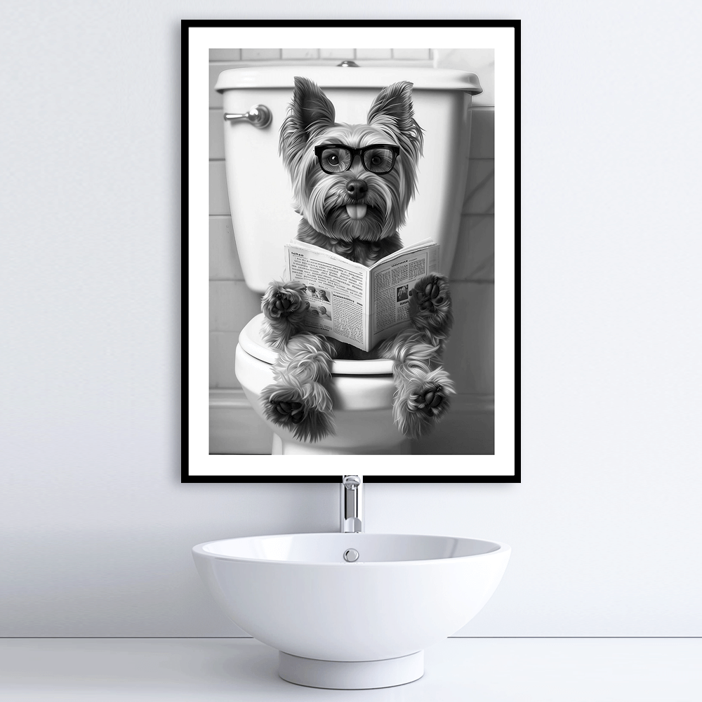 Funny Terrier Dog Art Print
