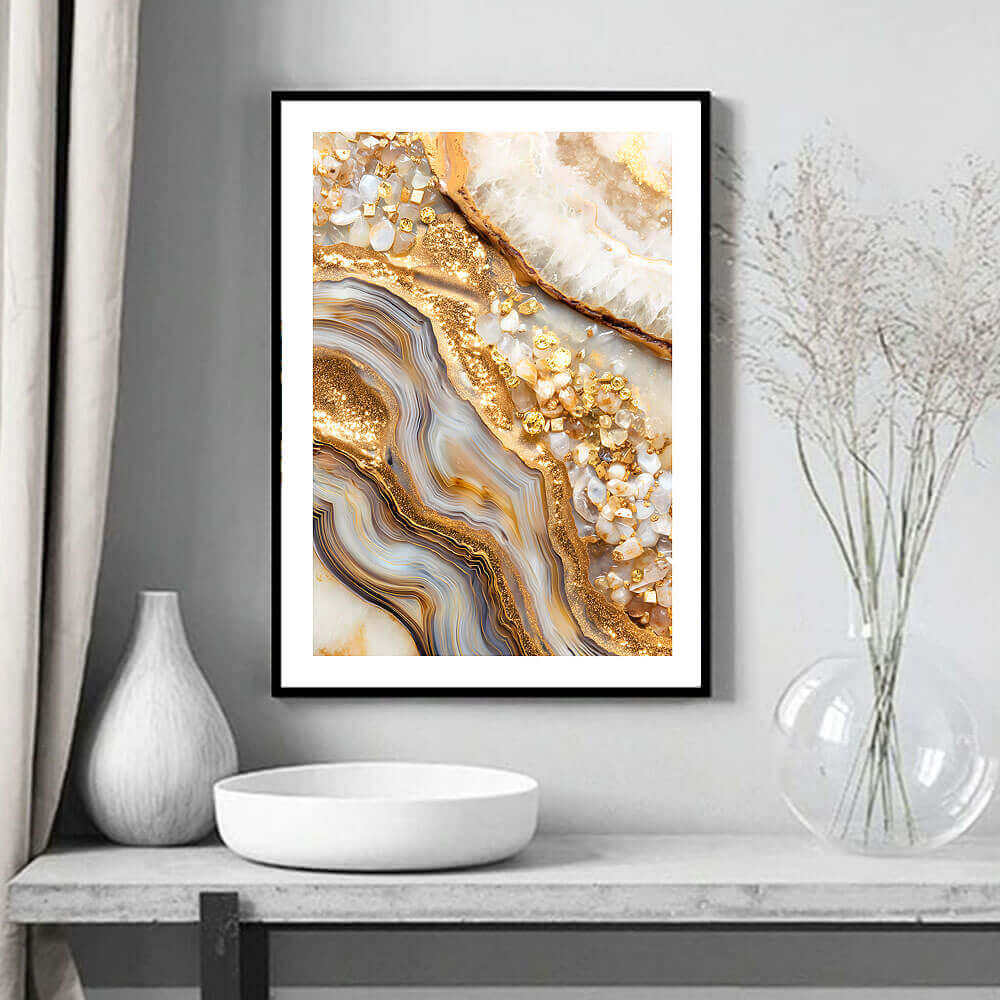 Golden Agate Art Print (A)