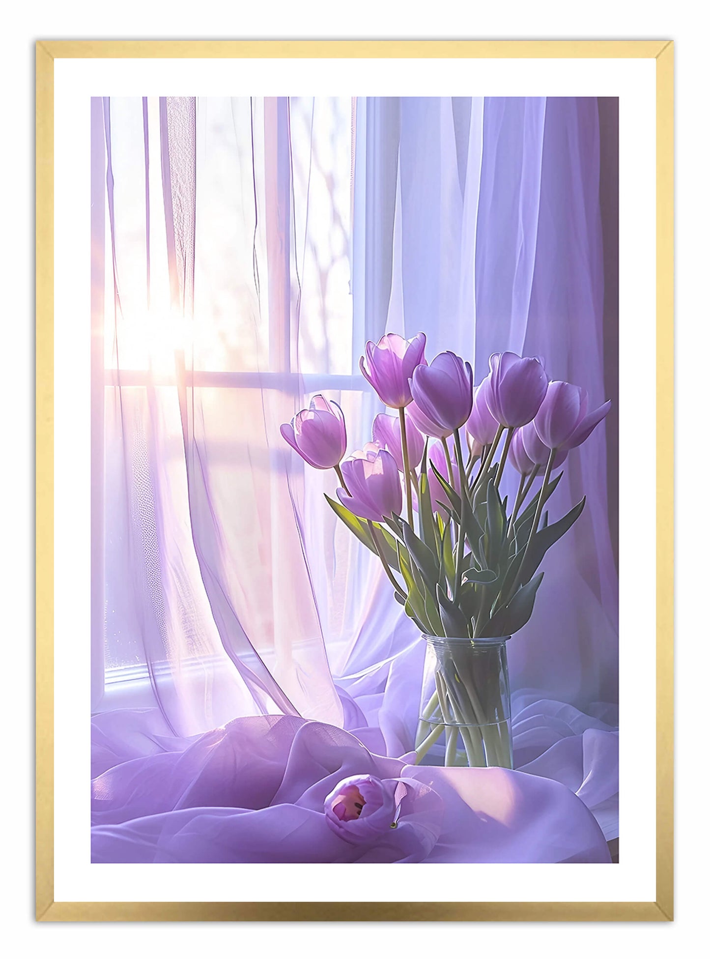 Purple Tulips Art Print