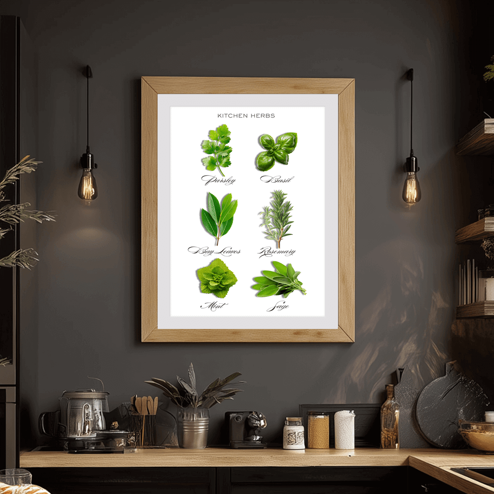 Kitchen Herbs Art Print