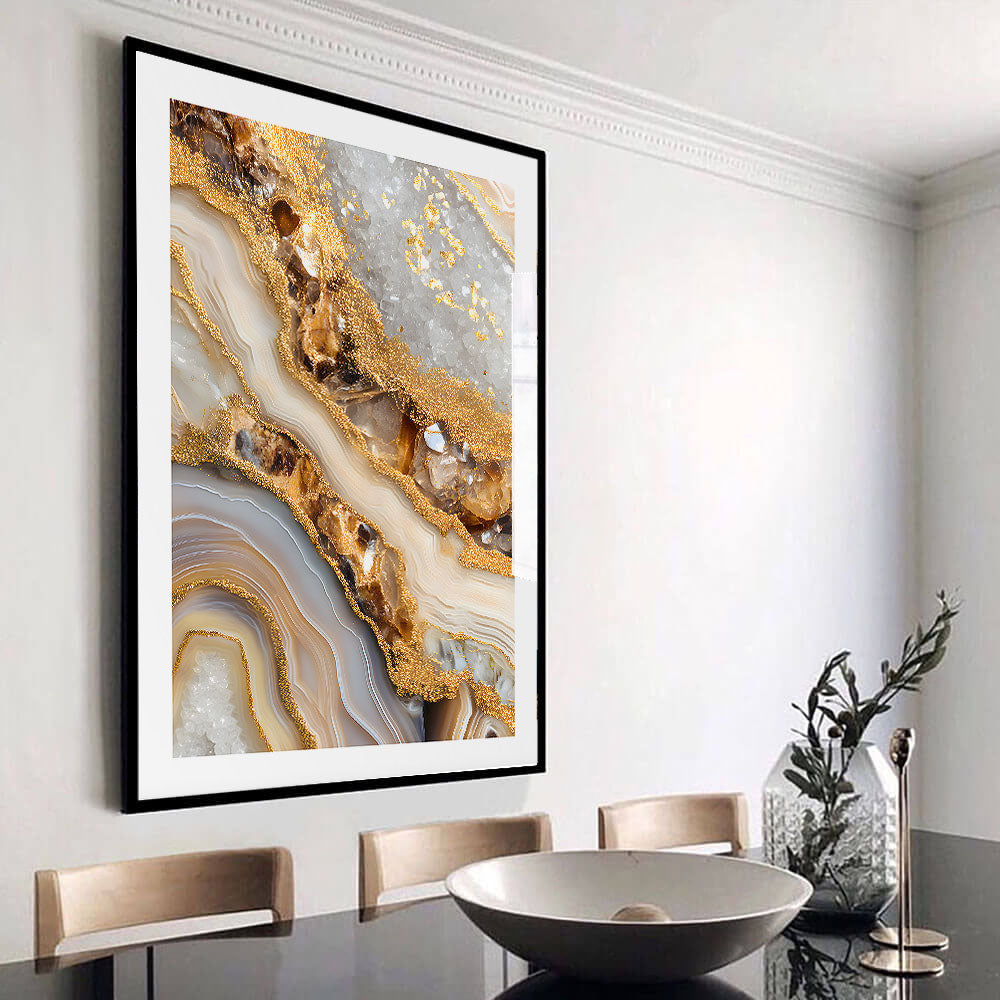 Golden Agate Art Print (B)