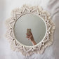 Specchio boho macramè - diametro 40 cm