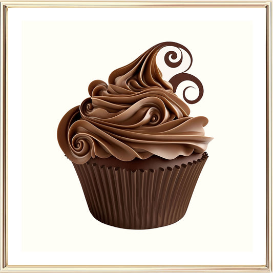 Stampa artistica di cupcake al cioccolato