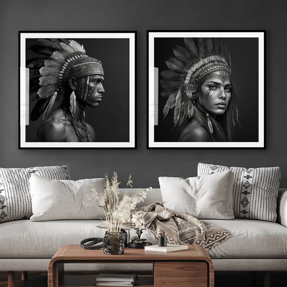 'Fierce' Apache Indian Wall Art Print