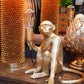 Cheeky Monkey Silver Table Lamp - 4 Faarwen
