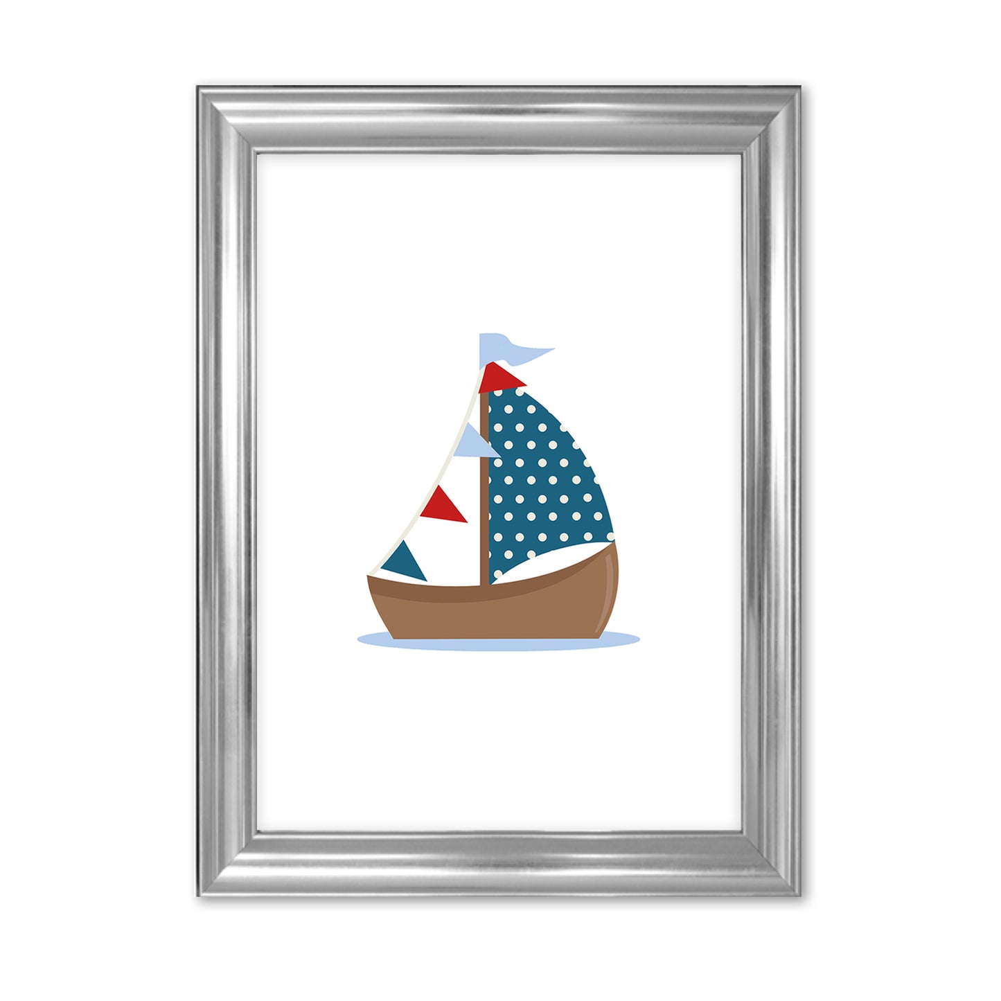 Segelboot-Kunstdruck