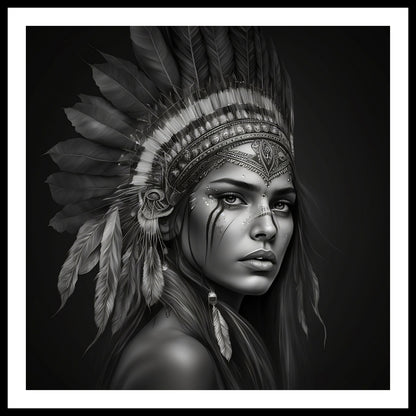 'Fierce' Apache Indian Art Print