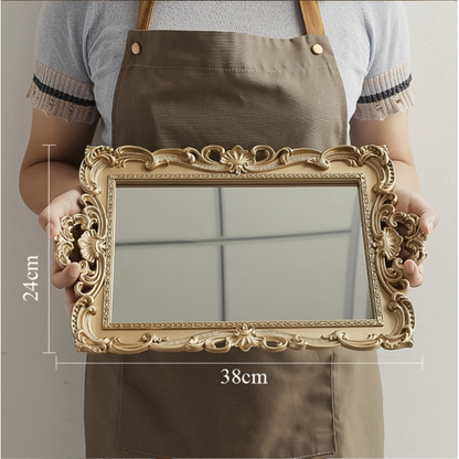 Gyldent speil servantbrett - 2 størrelser