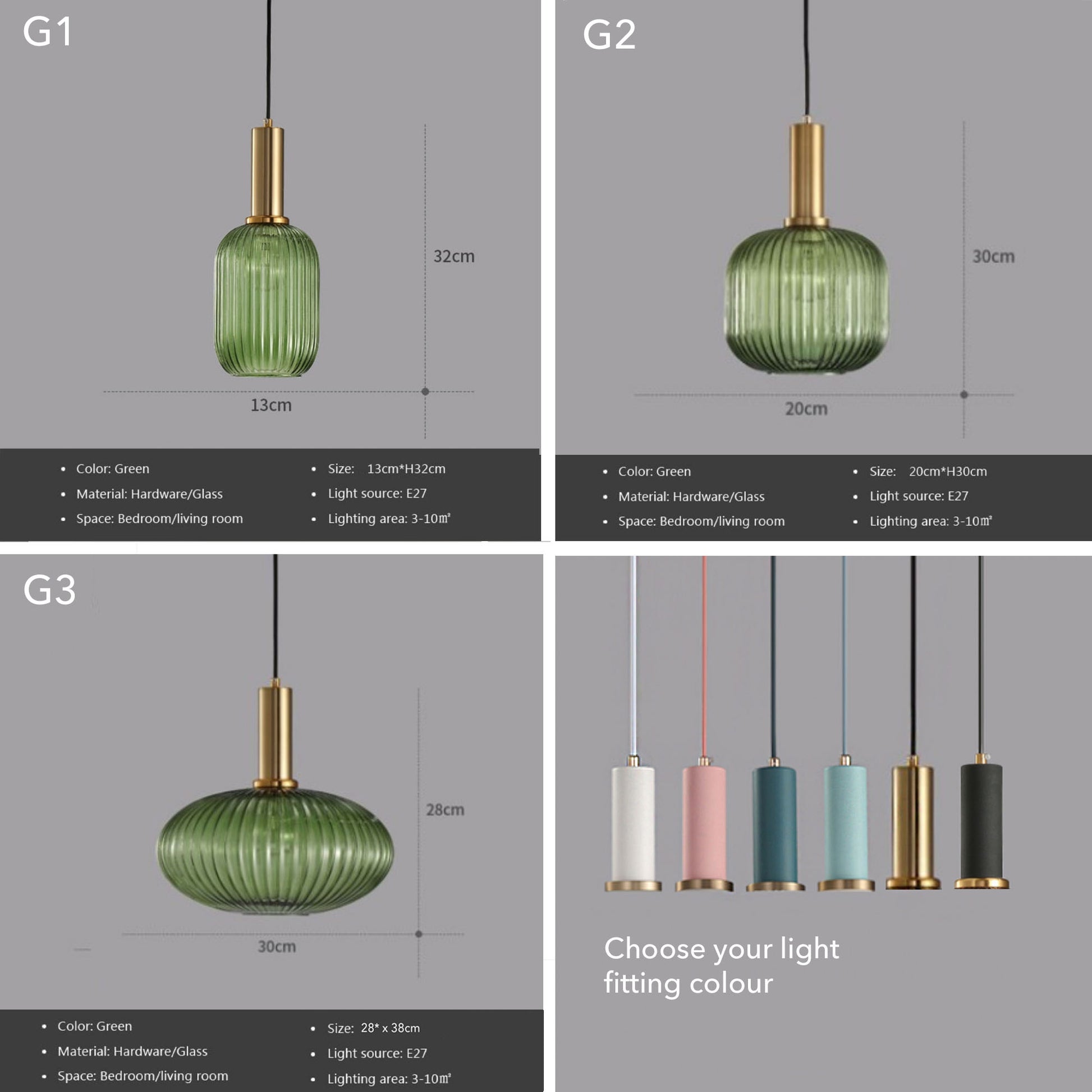 Nordic Colourful Glass pendant lights, Ceiling lights