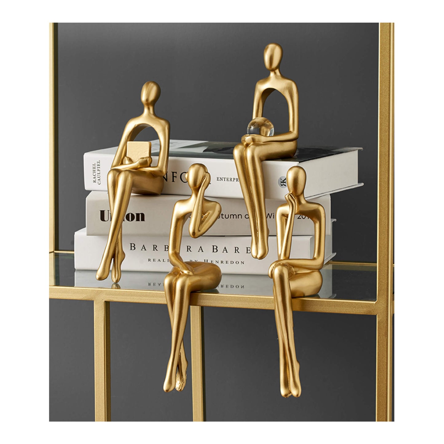 Nordic Gold Figurine's - Astratto Libreria Decor Figurines