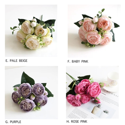 Pretty Peony Artificial Flower Display - Jasmine and Jade Interiors