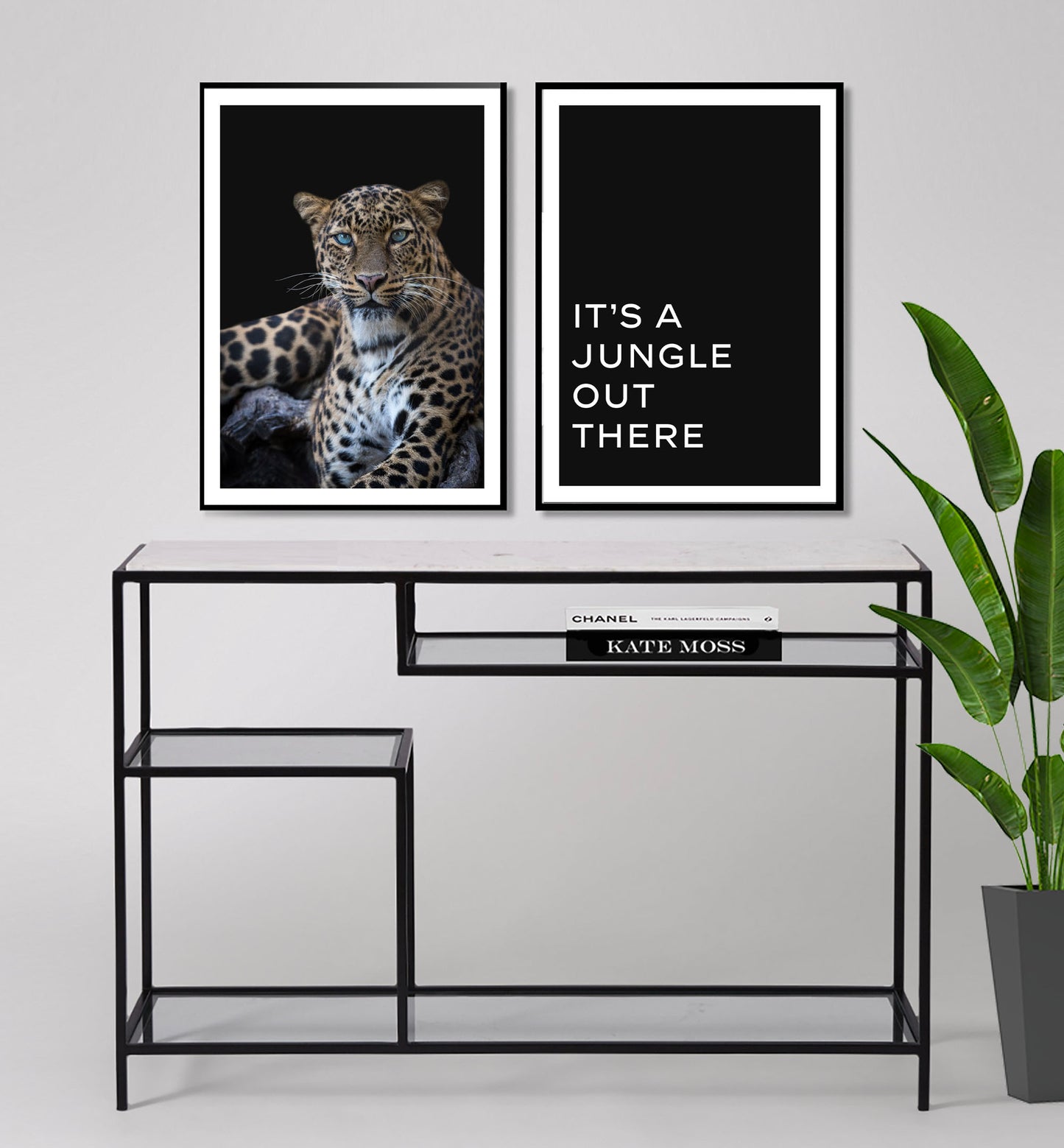 Wilder Leopard-Kunstdruck